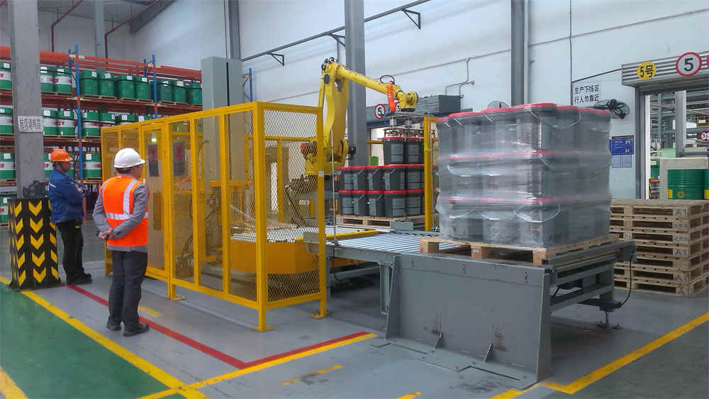 Automatic Online Turntable Stretch Film Wrapper Machine T2000FZ-PL 