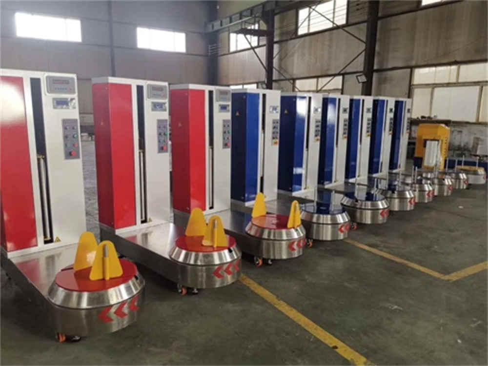 Airport Using Bag Wrapper Machines