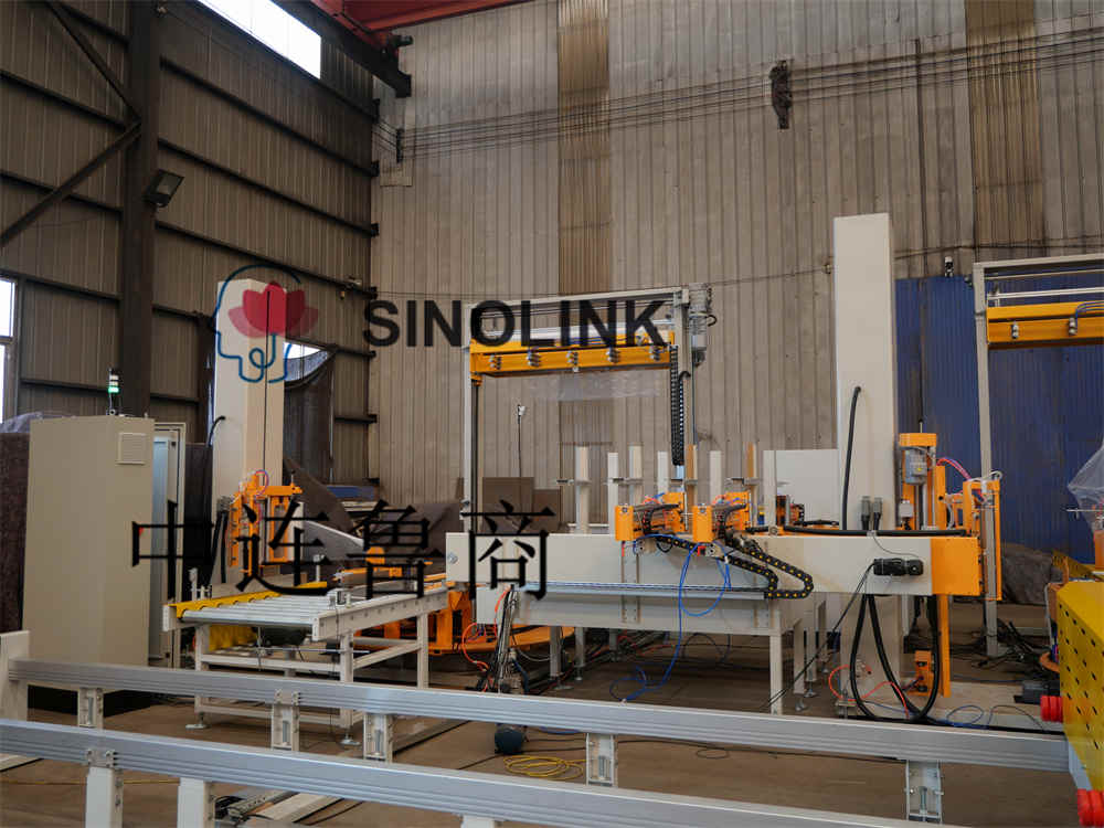 Automatic Extended Paper Corner Protection Pallet Online Wrapping Machine  ​