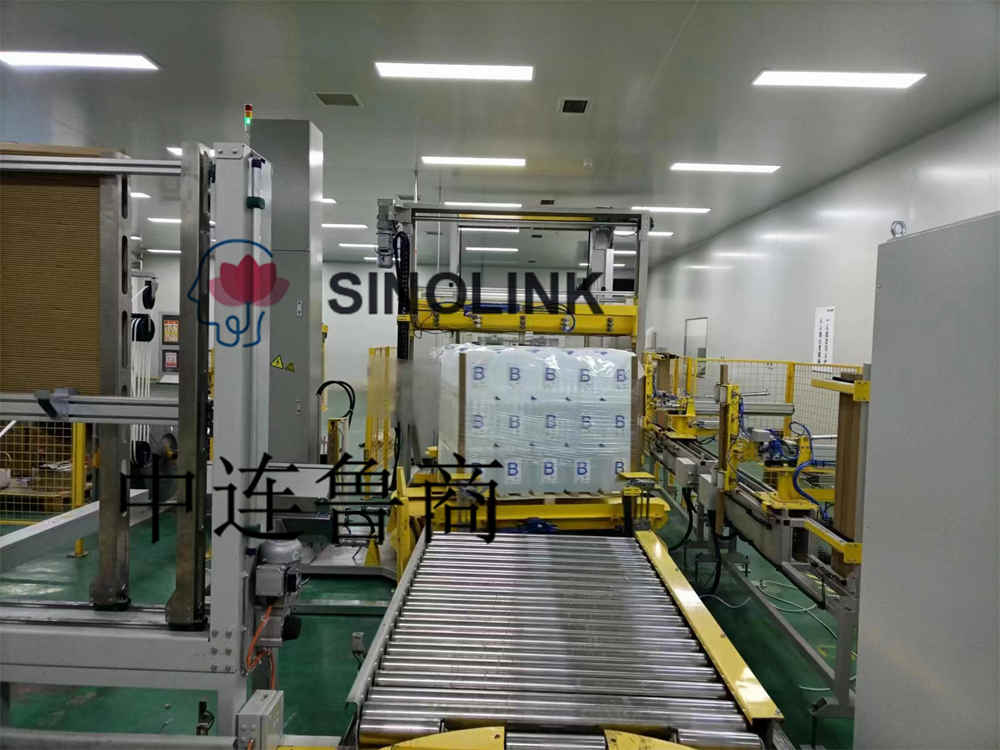 Full Automatic Online Lenthen Paper Corner Pallet Wrapping Machine