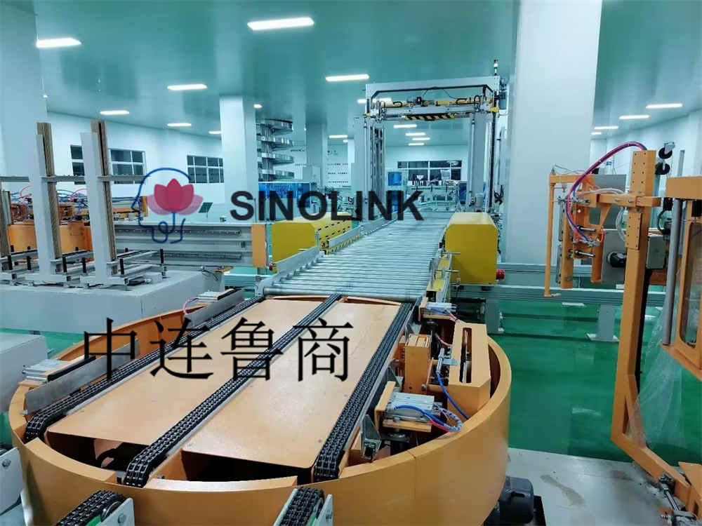 Automatic Extended Paper Corner Protection Pallet Online Wrapping Machine  ​