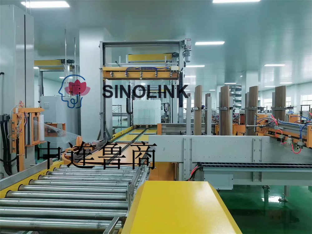 Automatic Extended Paper Corner Protection Pallet Online Wrapping Machine  ​