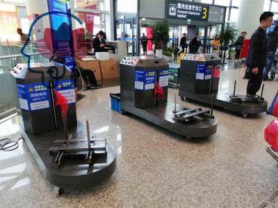 Airport Using Luggage Wrapping Machines 