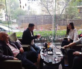 Clients From Singapore For Signing The Agreement On The Order Of 10sets Automatic Turntable Wrapper With Top Sheep Dispenser