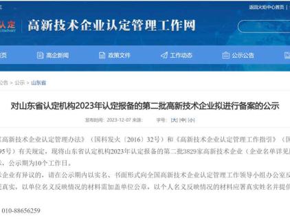 CONGRATULATIONS! SINOLINK International, Recognized As A High-tech Enterprise