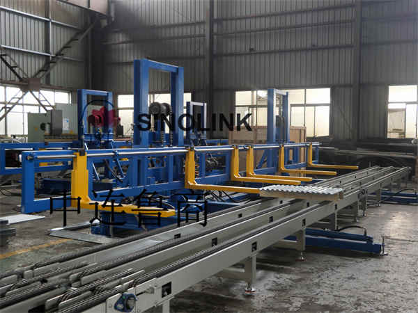 Full Automatic Color Steel Tile(Profile Plate) Building Materials Or Pallet Goods Palletizer/Stacker Full Automatic Color Steel Tile(Profile Plate) Building Materials Or Pallet Goods Palletizer/Stacker